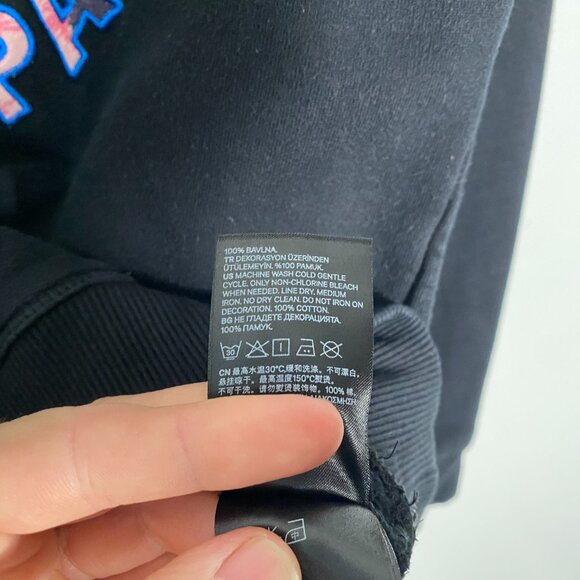 KENZO x H&M Round Neck Jungle Kenzo Sweatshirt Black mens size small - Picture 6 of 6